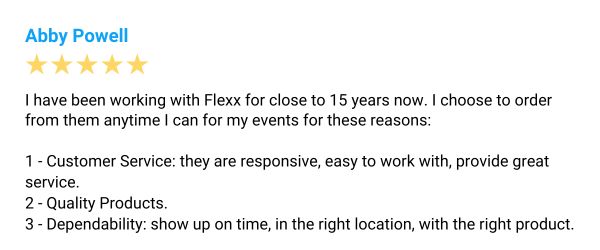 Five-star Google review from Abby Powell