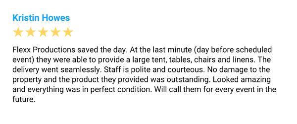 Five-star Google review from Kristin Howes